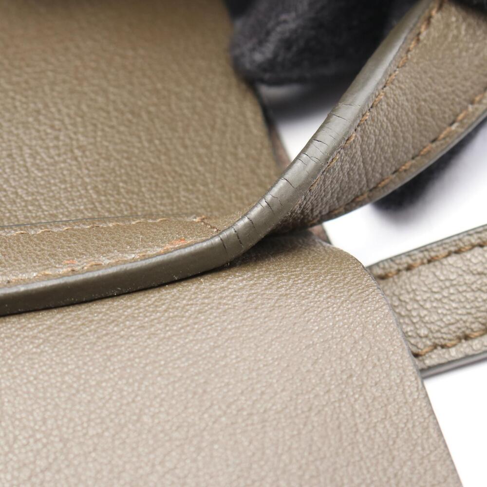 Saint Laurent Toy Shopping Tote Bag Leather Khaki Green - Picture 6 of 6